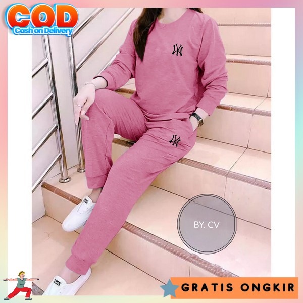 Buju Olahraga Murah Meriah Pakean Senam Atasan Dan Bawahan Satu Pasang Sprot Korean Style Bju Omeset