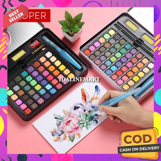 

Water Color Set Cat Air Lukis Lengkap Cat Air Anak Set Lengkap Padat Cair Non Toxic Tidak Beracun Cat Lukis Kanvas Lengkap Semua Warna Watercolour Painting Watercolor Set Art Murah Dan Bagus Toper Watercolor Set 48 Warna Solid Free Kuas Dan Kertas Gambar