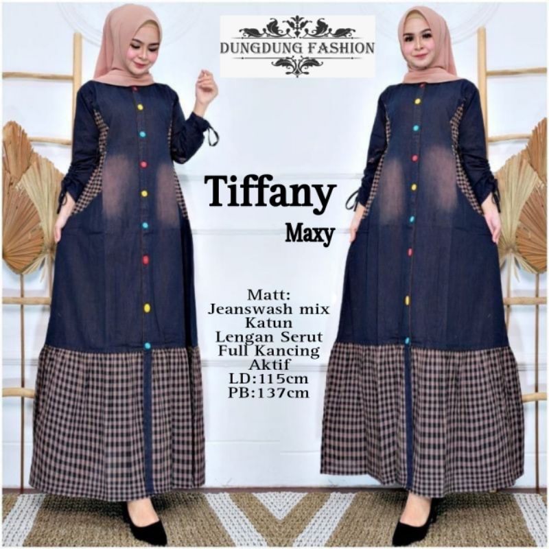 BAJU GAMIS JEANS DRESS WANITA / TERBARU / KONDANGAN BUSUI / JEANS JUMBO