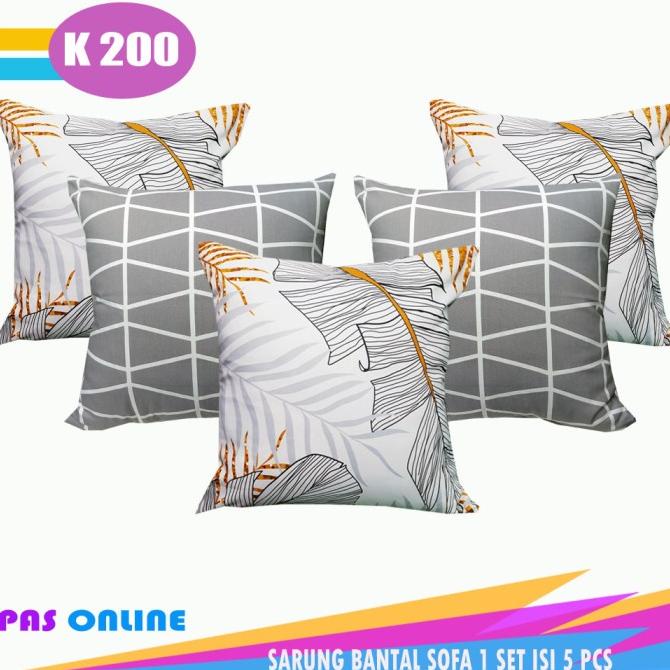 Sale 6.6 Sarung Bantal Sofa Set Kombinasi (1 Set Isi 5 Pcs )