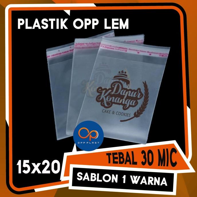 

7.7 Sale Plastik Opp Lem 15X20 (1 Lbr) Sablon 1 Warna