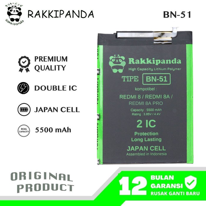 Rakkipanda - Baterai Bn51 Redmi 8 / Redmi 8A / Redmi 8A Pro