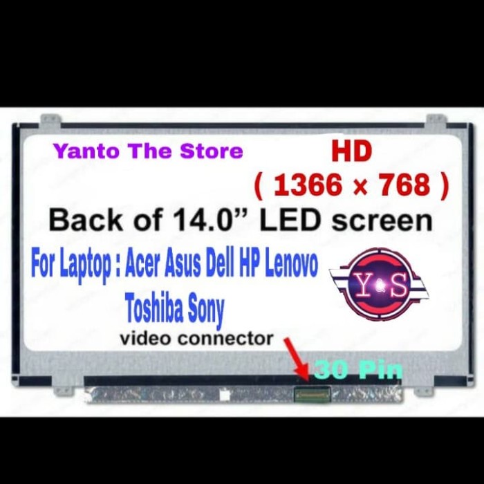 LED LCD B140XTN02.4,B140XTN02.9,B140XTN03.2,B140XTN03.3 14.0" 30