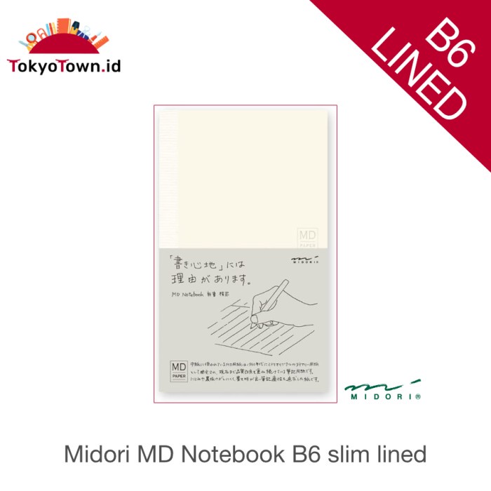 

Midori Md Notebook Journal B6 Slim Lined Ruled