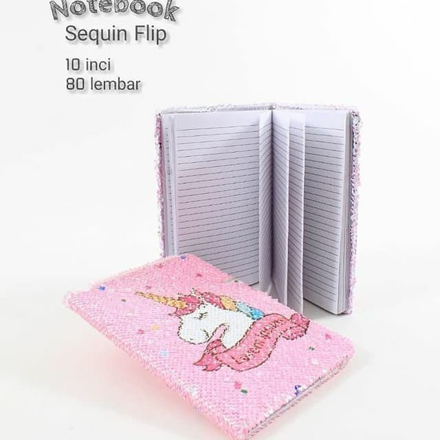 

Notebook Sequin Unicorn Pink