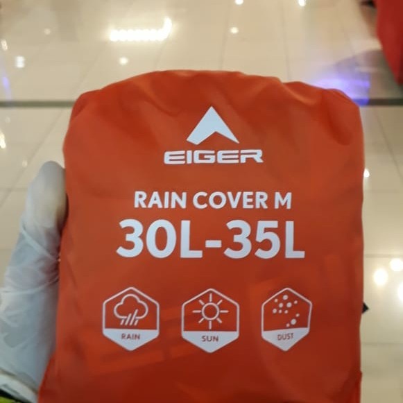 Bestseller Rain Cover Eiger Size M 30L - 35L Original Murah