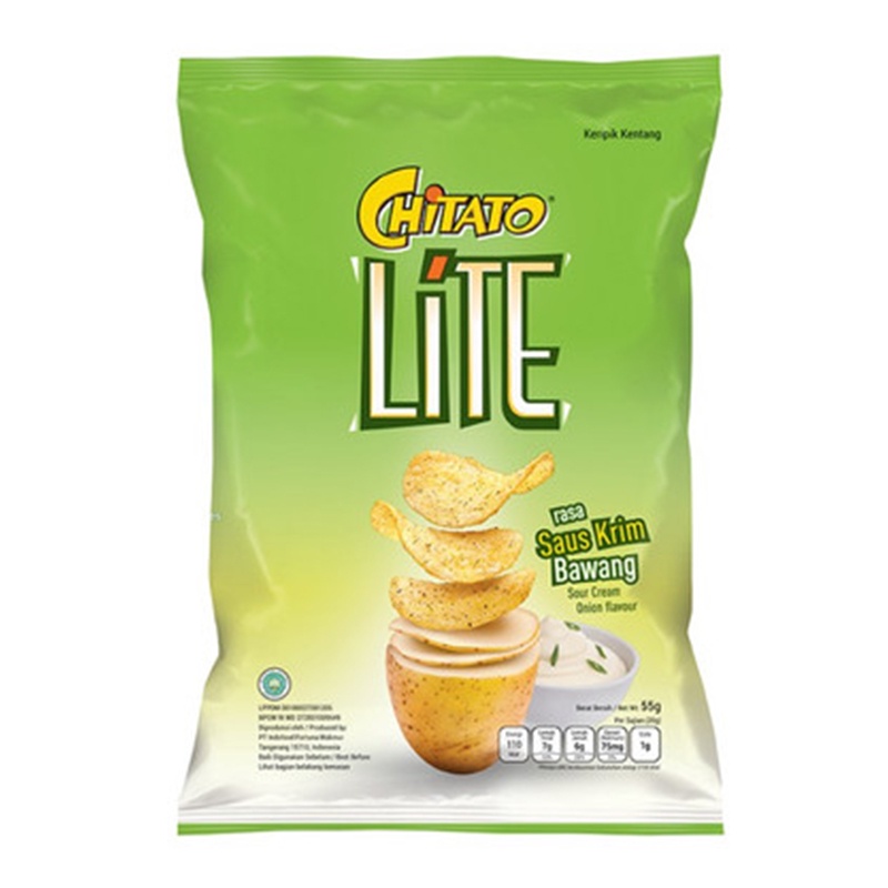 

CHITATO Lite Keripik Kentang Krim & Bawang 55 g