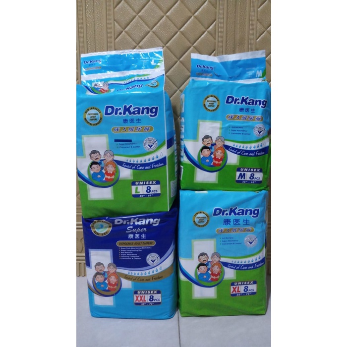 Diapers Dewasa tipe perekat merek Dr.Kang Size M,L,XL,XXL