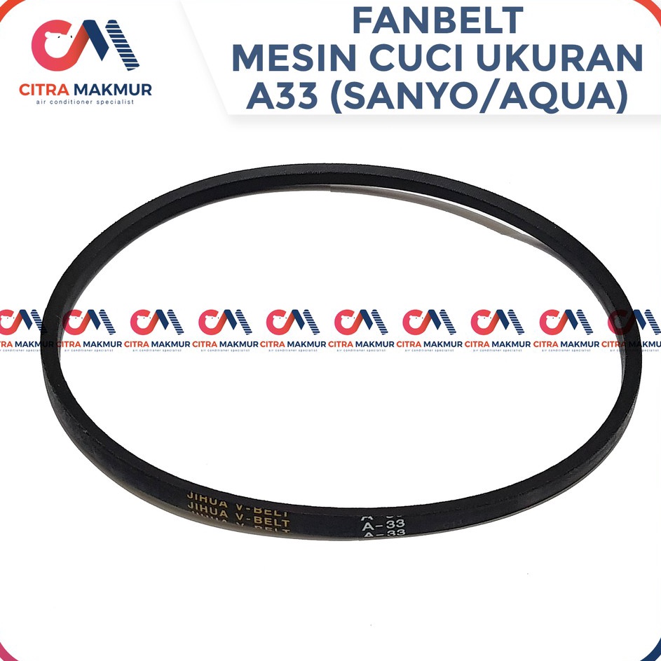 ★★ Cd Vanbelt A33 Mesin Cuci Sanyo Sharp Fan Belt Panbel Fanbelt A 33 A-820E p Produk Premium Promo.