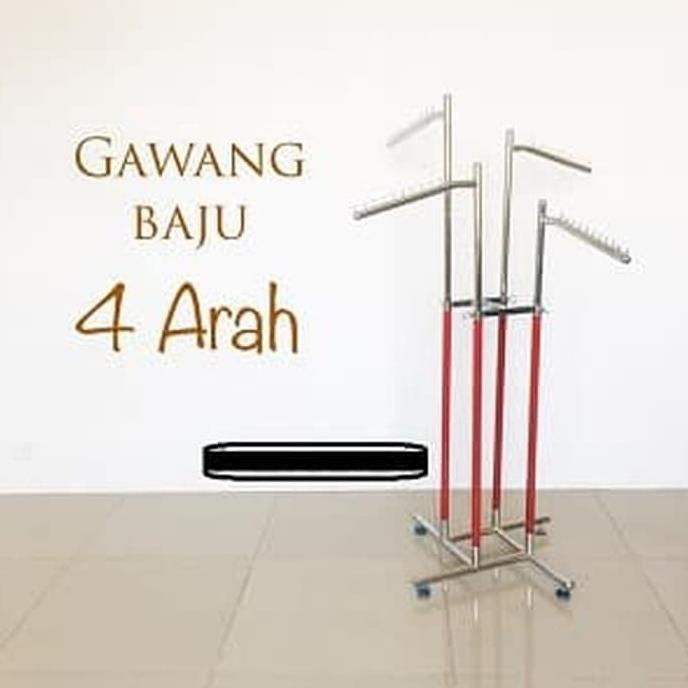 Gawang Baju 4 arah gantungan baju / Hanger 4 arah / Display toko