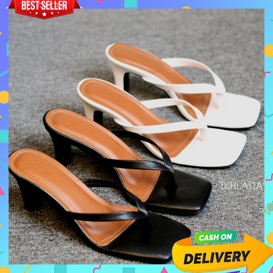 Sandal Wanita Kekinian 2023 Simple Elegan Korean Style Haihils Mewah Heels Kondangan Dewasa Terbaru 