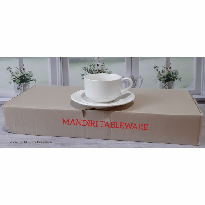 Cangkir Set Putih Polos / Kopi / Teh