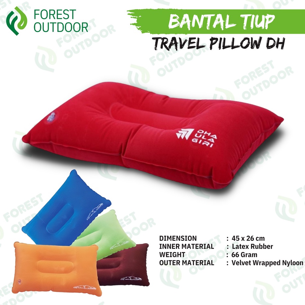 Bantal tiup dhaulagiri (Travel Pillow) - bantal tiup camping - bantal tiup outdoor - bantal tiup cam