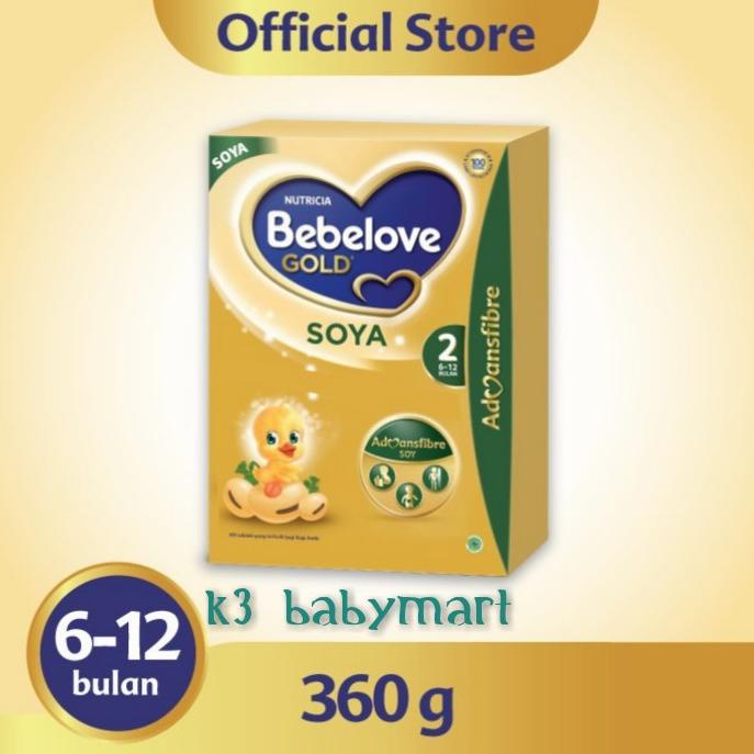 

Bebelove Gold Soya 2 box 360gr susu formula bayi alergi susu sapi 6-12