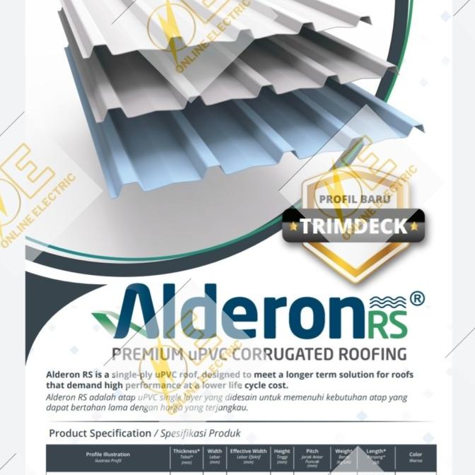 *#*#*#] Alderon RS Trimdeck - Atap uPVC Single Layer