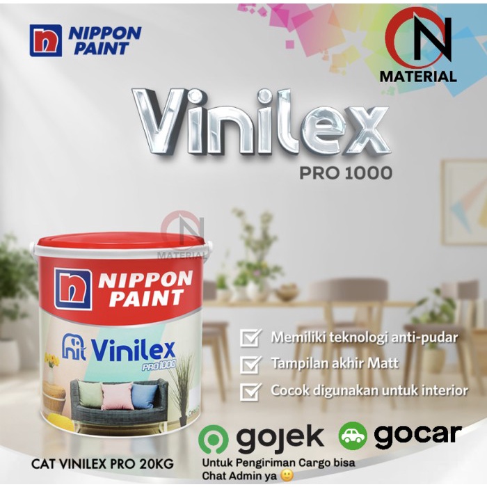 Terlaris Cat Vinilex Pro 1000 22,5 Kg / 9102 White Putih