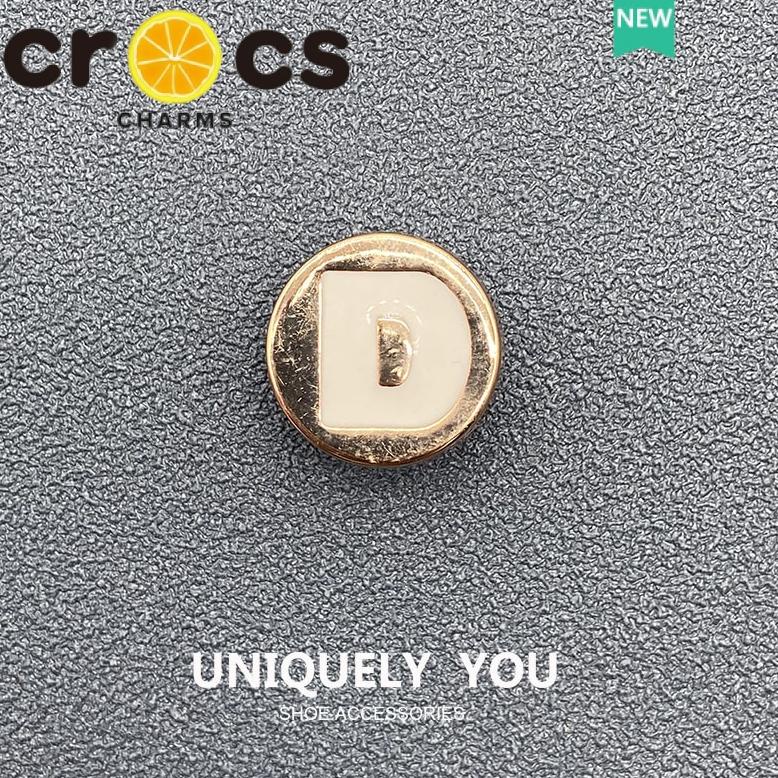 Terbaru Crocs Jibbitz Charms Huruf Metal Berkualitas Tinggi A-Z Jibbitz Untuk Dekorasi Logam Sepatu 