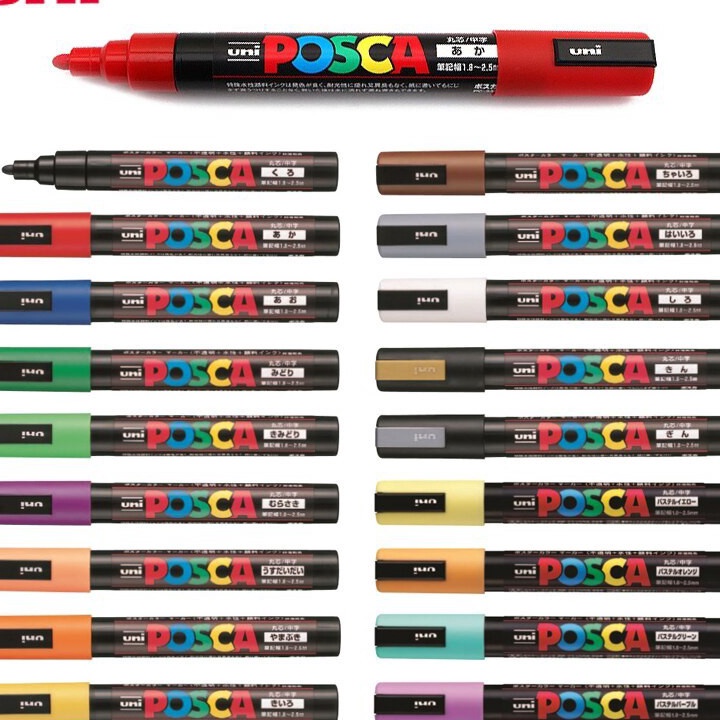 

✴Bayar Di Tempat✭➮ C6HSU Uni POSCA PC-5M Marker Pen - Medium Tip Part 1 B51 ✺Hot Sale