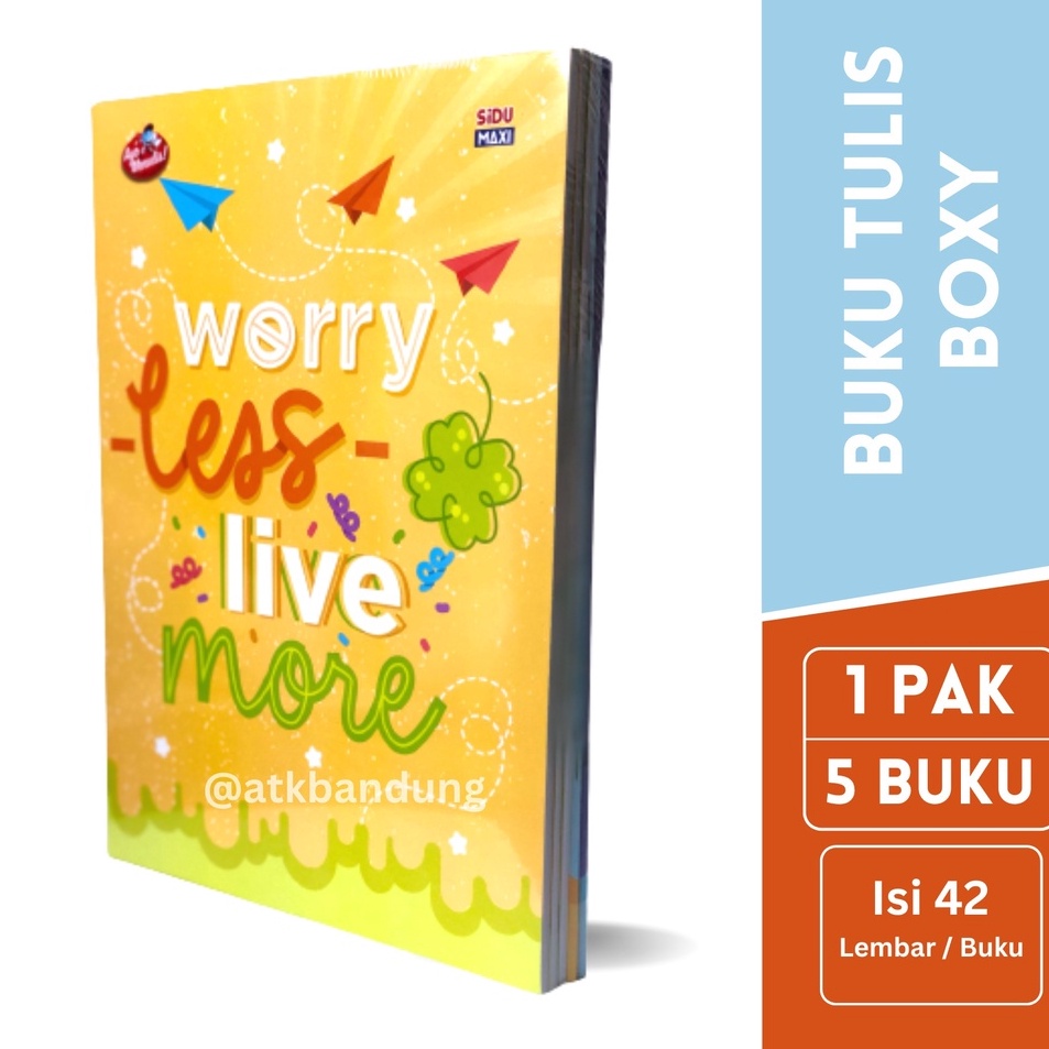 

XCFC8661 11.11 Sinar Dunia Buku Tulis SIDU MAXI Ukuran Boxy B5 42 Lembar - Pack ( 5 buku )