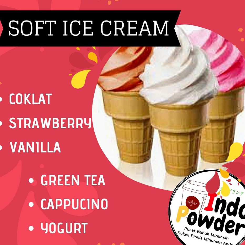 

✤Pasti Murah❀➝ ZDYFG SOFT ICE CREAM 1Kg - ICE CREAM CONE 1Kg - Bubuk Soft ice cream - Bubuk es krim Cone 1Kg Y62 Grosir