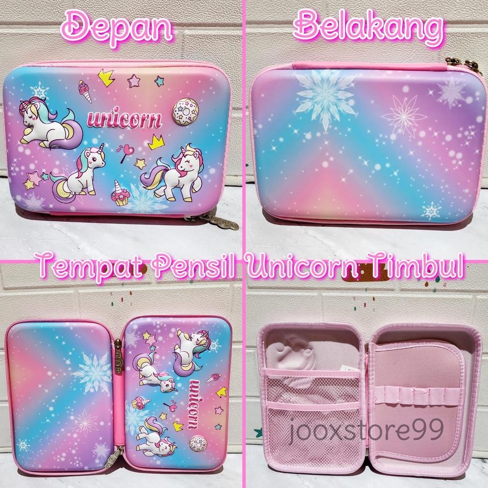 

8.8 Tempat Pensil Anak Karakter Unicorn Spiderman Astronot Kotak Pensil Lucu Hardcase 3D Timbul Grosir !!