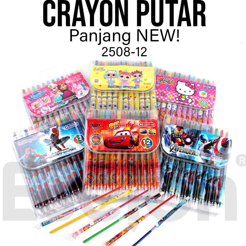 

✺Ready❃ ZNKE8 Crayon putar PANJANG / Rolling Crayon / crayon putar T78 ✰Seller