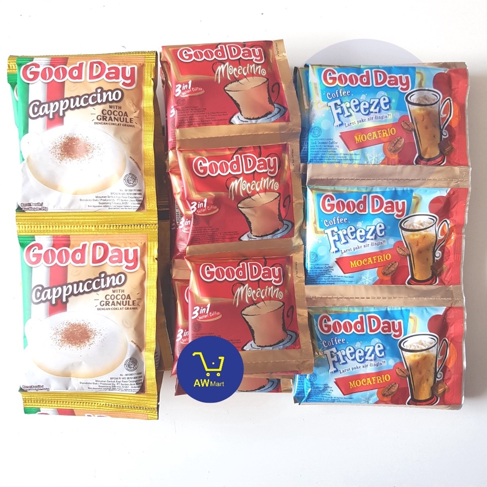 

MEN SALE GOOD DAY MOCAFRIO (10'S X 30GR) - GOOD DAY MOCACINNO (10'S X 20GR) - GOOD DAY CAPPUCCINO (10'S X 25GR)SACHET RENCENG