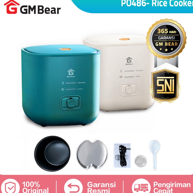 Realpct GM Bear Rice Cooker Mini 0.8L (P0486) - Penanak Nasi 200watt Smart Rice Cooker