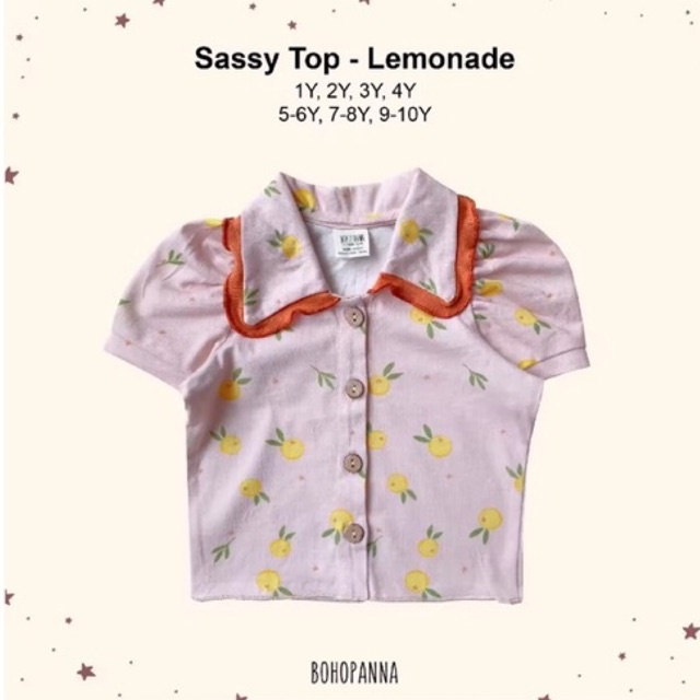BOHOPANNA SASSY TOP Atasan Baju anak
