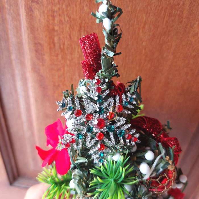 Bros Natal Red Green Snowflake Star Christmas Ornament