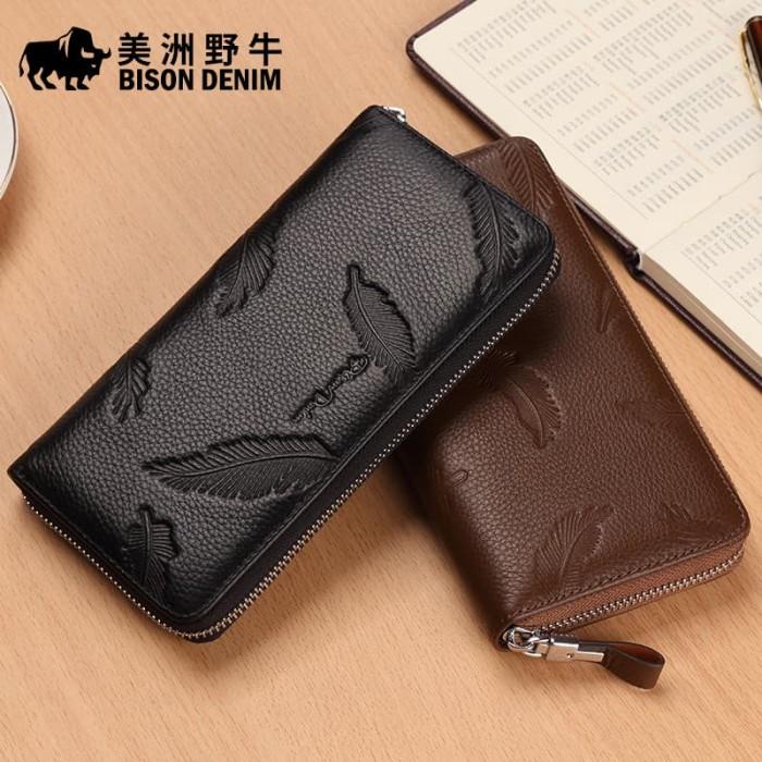 Bison Denim-Dompet Panjang / Dompet Clutch Kulit Asli (Bison 8174-1B)