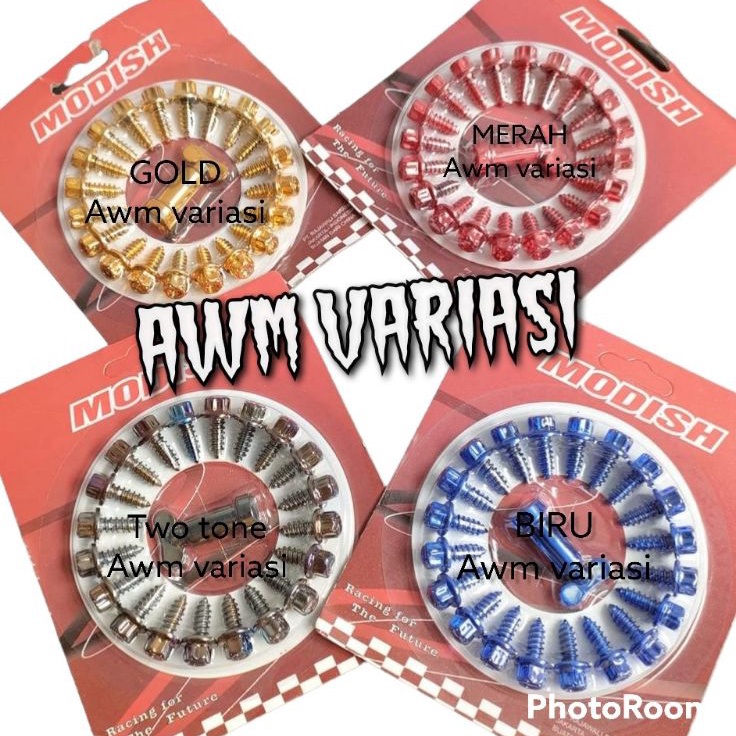 【Terbaik..【 Harga 1 papan baut body baut cacing plastik yamaha mio jupiter nmax aerox variasi all ya