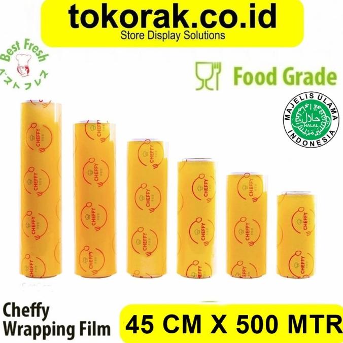 CHEFFY WRAPPING ROLL 45 CM x 500 M PLASTIK WRAP KEMASAN MAKANAN