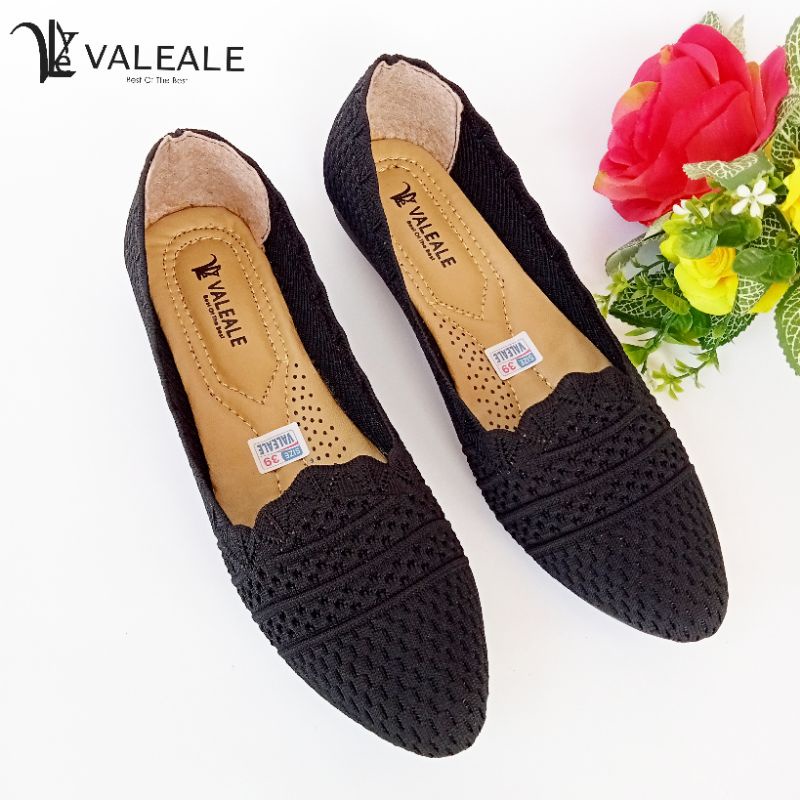 Sepatu Balet wanita rajut import Bergelombng VALEALE LARISA sepatu flat wanita rajut import terbaru 