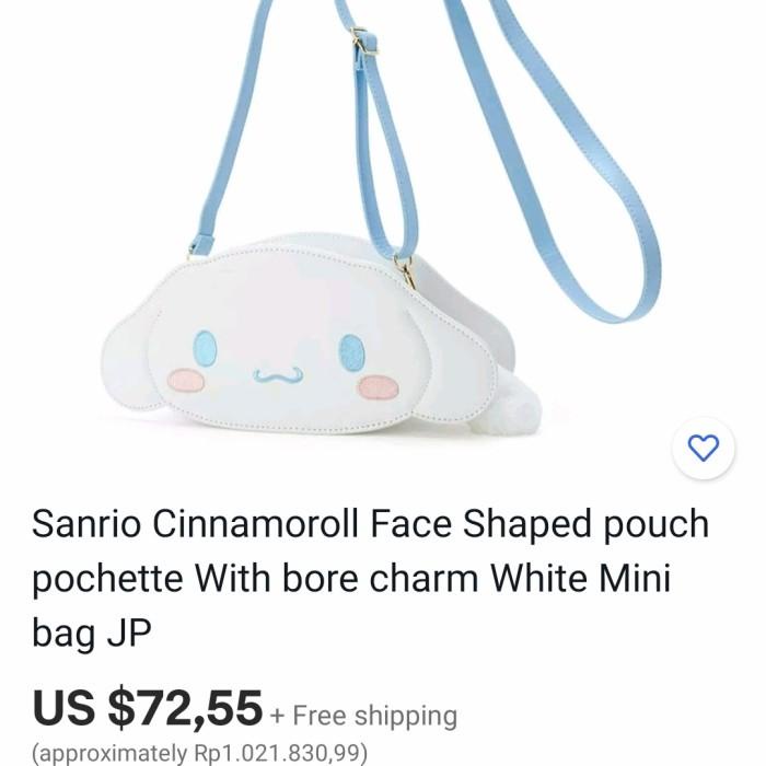 Tas Selempang Tas Bahu Kepala Cinnamoroll Sanrio