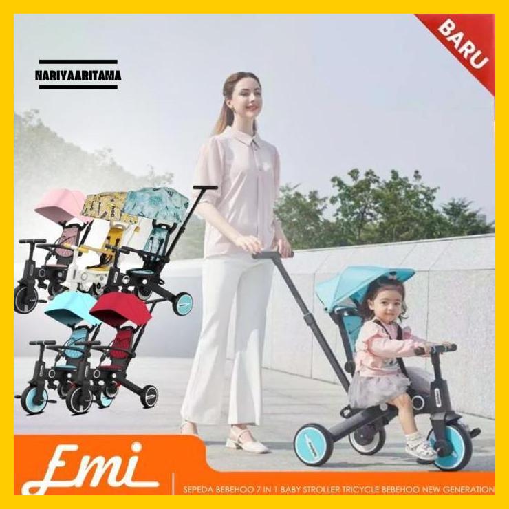 Sepeda Bebehoo 7 in 1 Baby Stroller Tricycle Bebeho (New Generation) nariyaaritama