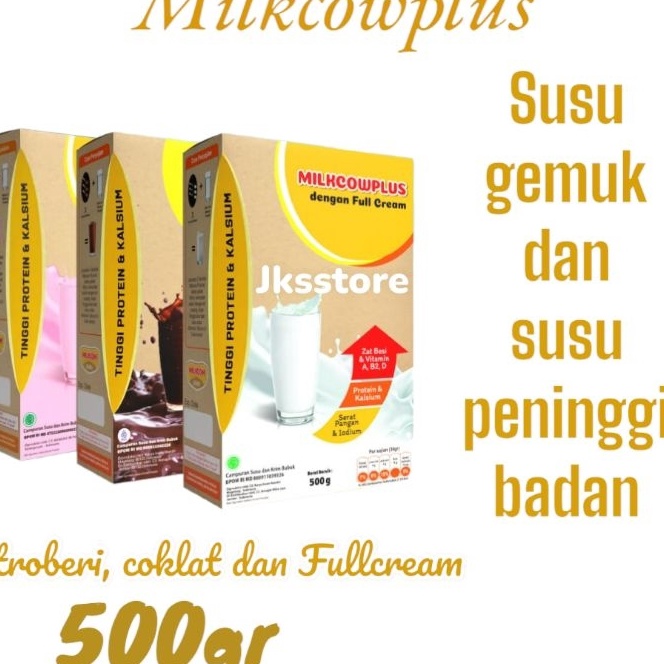 

Terbaru | HJ6 | (Promo) Milkcowplus fullcream, coklat dan stroberi susu gemuk plus tinggi badan 500gr