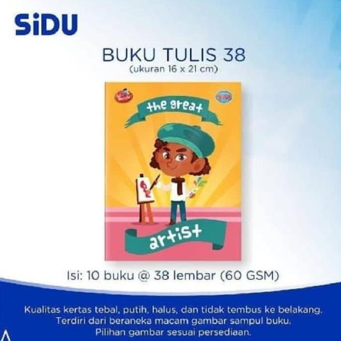 

8.8 [Discount] Buku Tulis Sidu 38 Lembar Pack Isi 10Pcs / Buku Tulis Sidu Isi 38 New !!