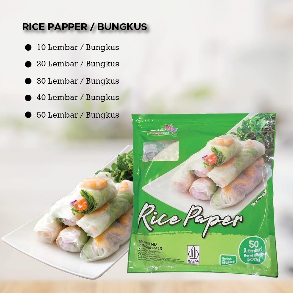 

8.8 [Discount] Rice Paper / Banh Trang High Quality Rice Paper 22Cm / Kulit Lumpia Vietnam Rice Paper / Rice Roll Spring Roll / Salad Wrap New !!