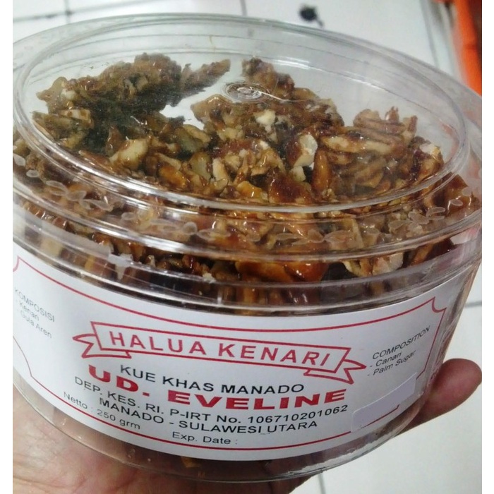 

Eveline Halua Kenari Toples Ka - Ole - Ole/ Jajanan Kue Manado