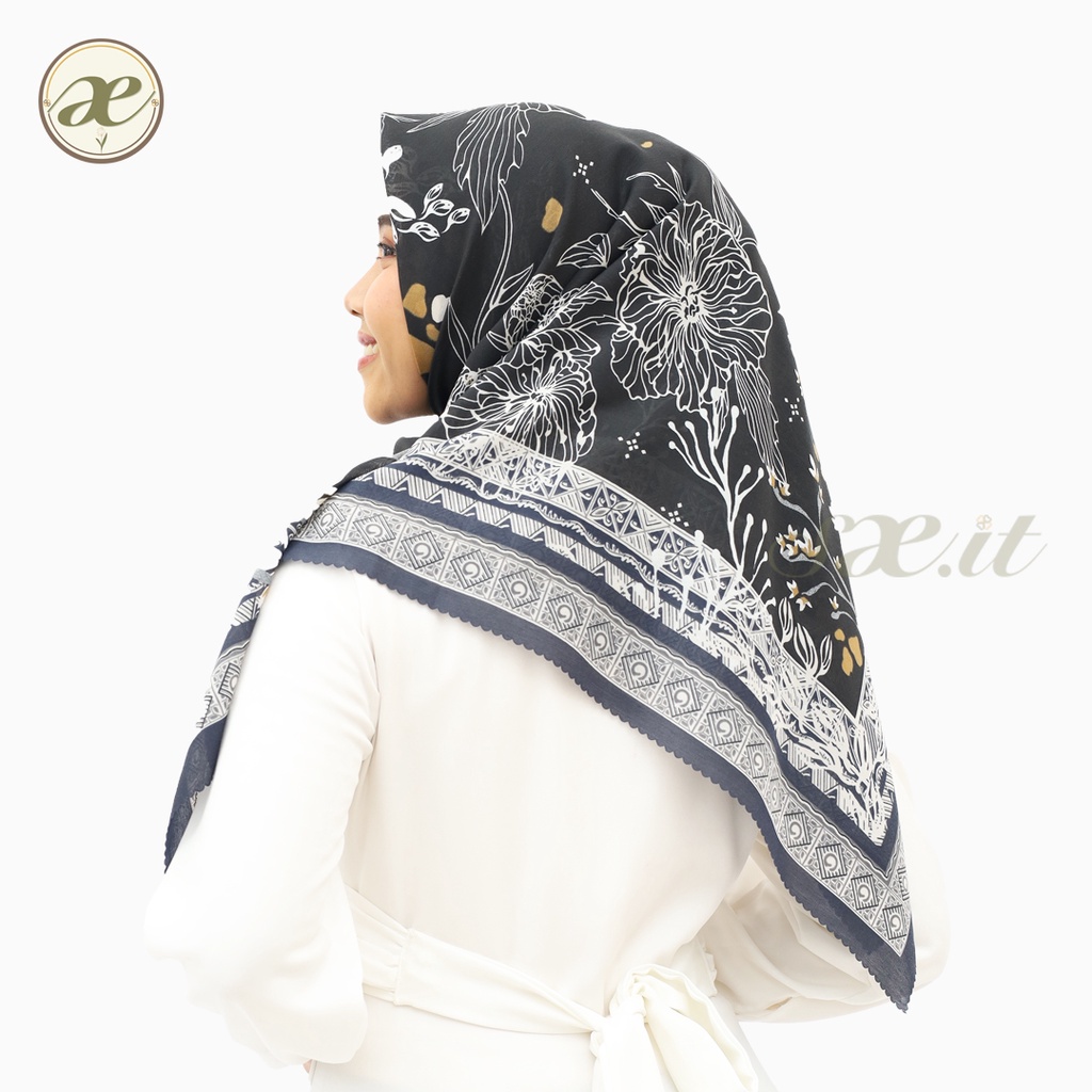 SAE IT - HIJAB | R393, FIRYAL, MESYA   - KerudungSegi Empat jilbab Voal Premium Motif Lasercut