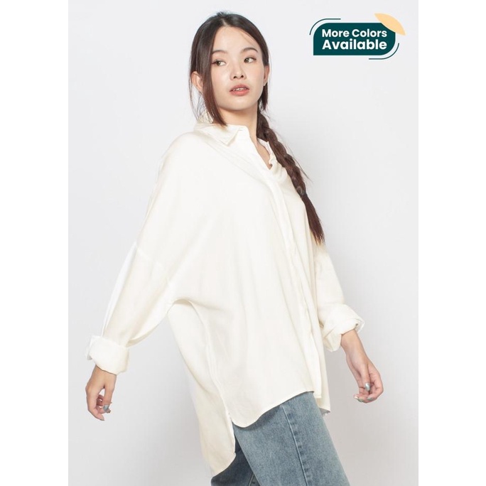 Ixora Odele Oversized Shirt - Kemeja Wanita Oversized Polos