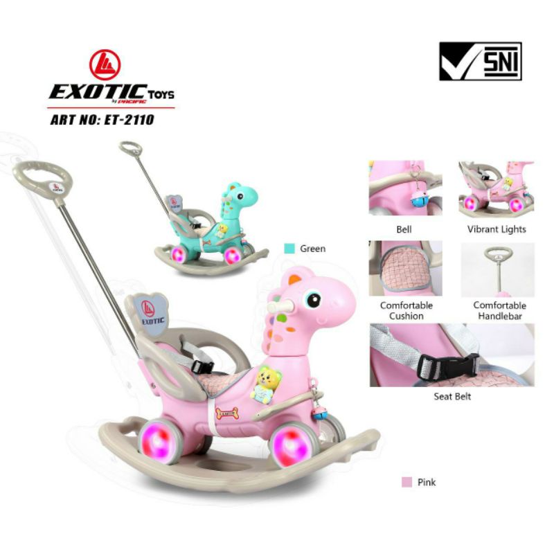EXOTIC RIDE ON TOYS ET 2108 2110 UNICORN DINO MAINAN KUDA - KUDAAN ANAK ET2108 ET2110 KUDA BERMAIN A
