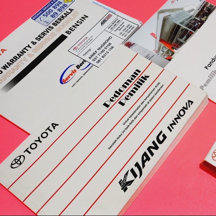 {Bekas} Buku Manual Pedoman Petunjuk Manual Book Toyota Innova Berkualitas