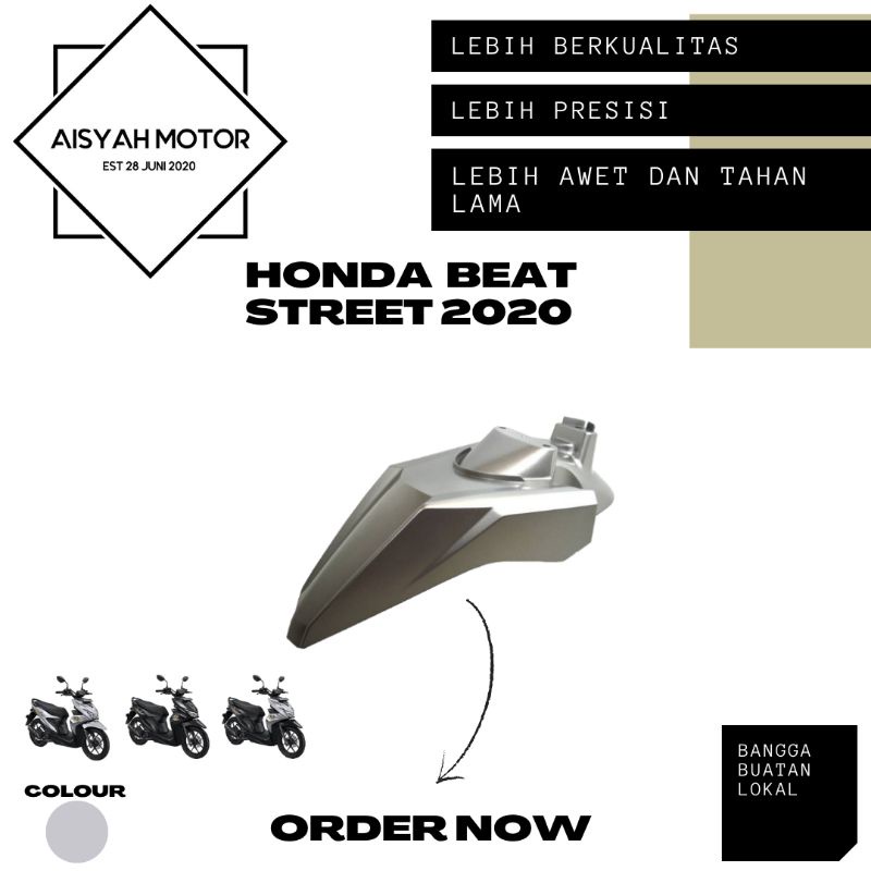 Spakbor Depan Honda Beat Street Deluxe Warna Silver Doff Tahun 2020