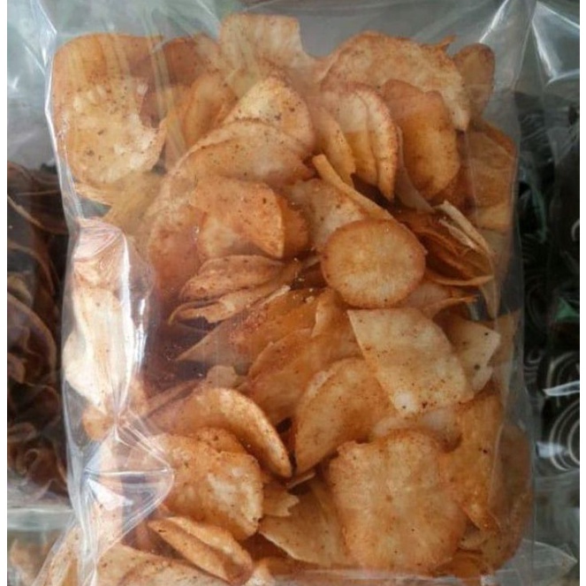 

➾❃❇ KERIPIK SINGKONG PEDAS LADA BERAT 500 GRAM Pasti Murah