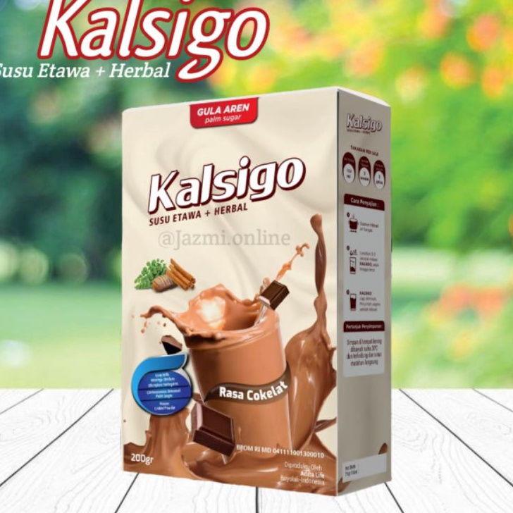 

VJVQ2824㊕ Kalsigo Susu Tinggi Kalsium | Susu Kambing Etawa + Herbal Rasa Cokelat 200 gram ㊎