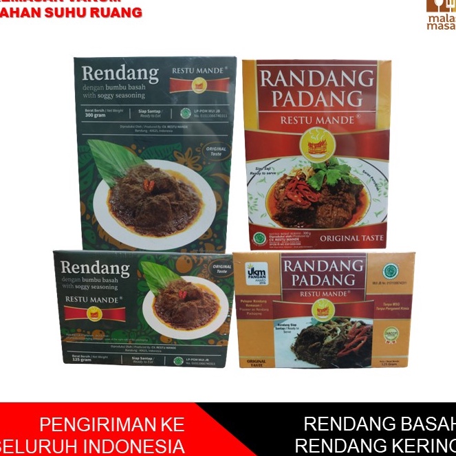 

Bagus!!!!!! Rendang Padang Asli Daging Basah/Kering Restu Mande. Bukan Frozen Food, Halal, SNI, BPOM*