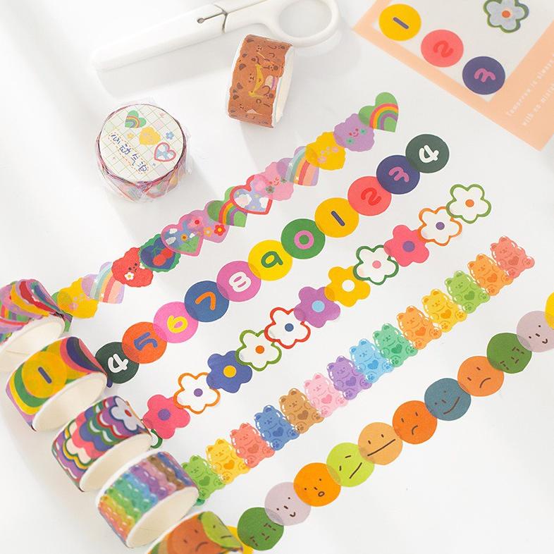 

Diskon Harold 100 Pcs Paper And Tape Kersta Sticker Love Rainbow Angka Bunga Beruang Emoticon 100Pcs Cute Stickers Ins Korean Masking Journal Decor Flowertree Diary Scarpbooking Diy Decoration Washi [E2-6] [X]