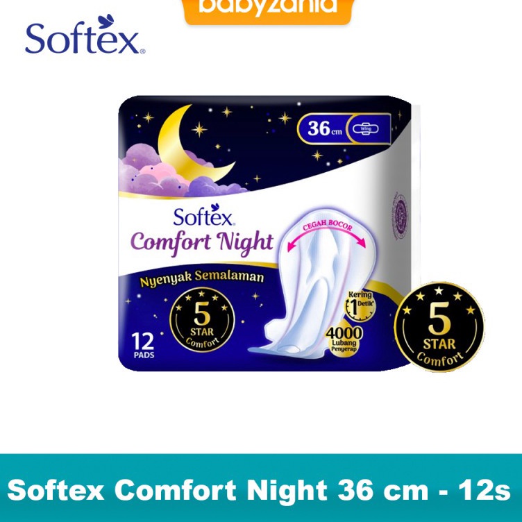 Kirim Langsung✸➳ B7MTB Softex Comfort Night Pembalut Wanita 36 cm - 12 s C61 ✰Ready Stock